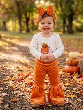 Orange Pumpkin Baby Outfit